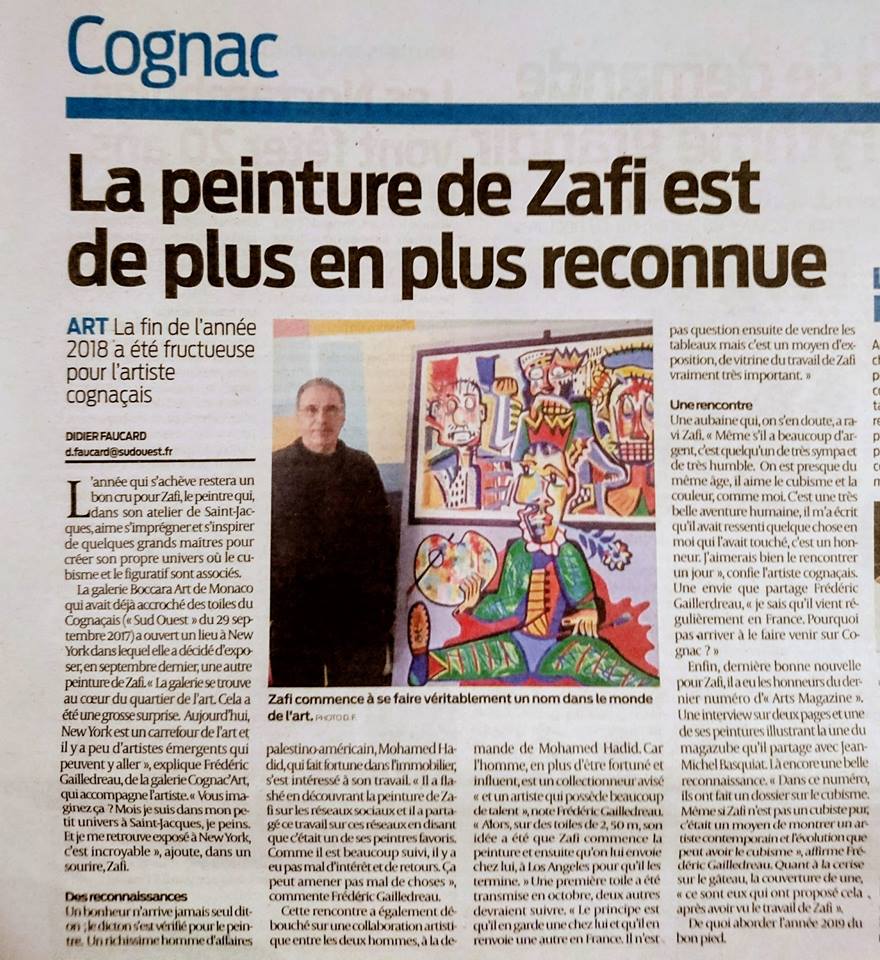 2018 La peinture de Zafi est de plus en plus reconnue
